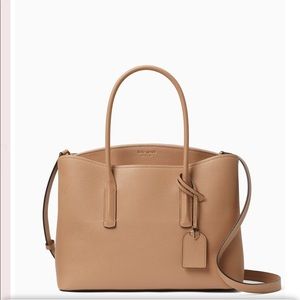 Kate Spade Margaux Large Satchel in Fawn Tan NWT